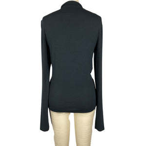 Veronica Beard Sleek Black Theresa Top Size M