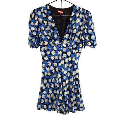 Staud Floral Blue Milla Minidress Size 4