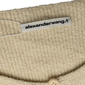 Alexanderwang.T Textured Beige Cutout Knit T-Shirt Size XS