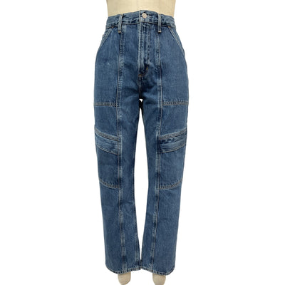 Agolde Relaxed Blue Cooper Cargo Denim Jeans Size 27