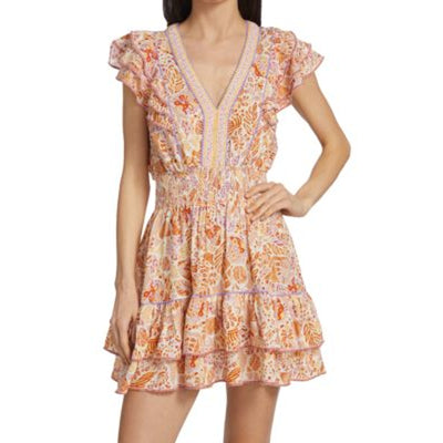 Poupette St Barth Ruffled Multicolor Camila Dress Size XS