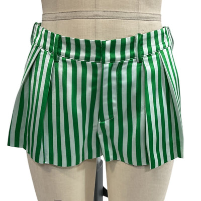 Ser O Ya Wide Leg Green Stripe Wren Shorts Size XS