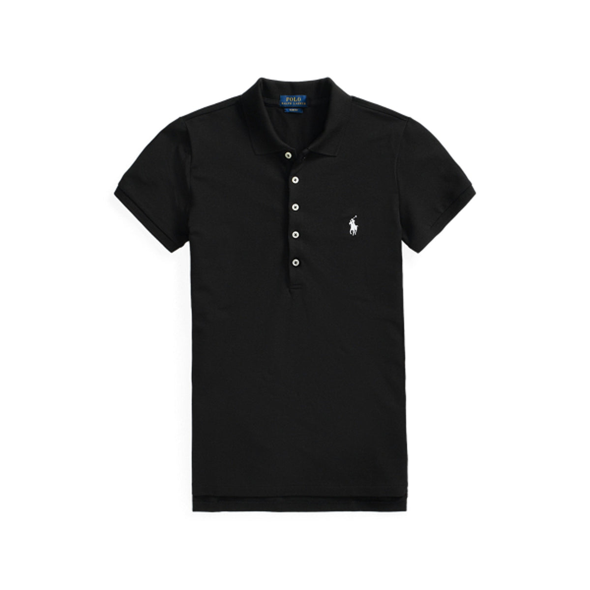 Ralph Lauren Slim Black Cotton Fit Stretch Polo Shirt Size S