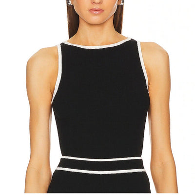 L'Academie Knit Black Lida Tank Top Size L