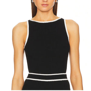 L'Academie Knit Black Lida Tank Top Size L