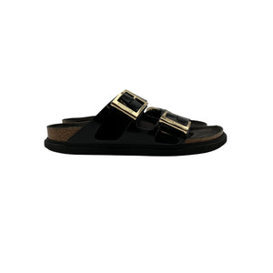 Birkenstock Patent Black Arizona Sandals Size 40