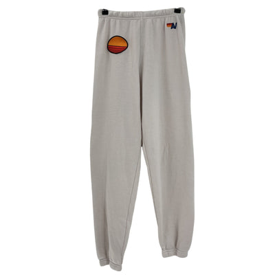 Aviator Nation Embroidered Cream Sunset Patch Sweatpants Size XS