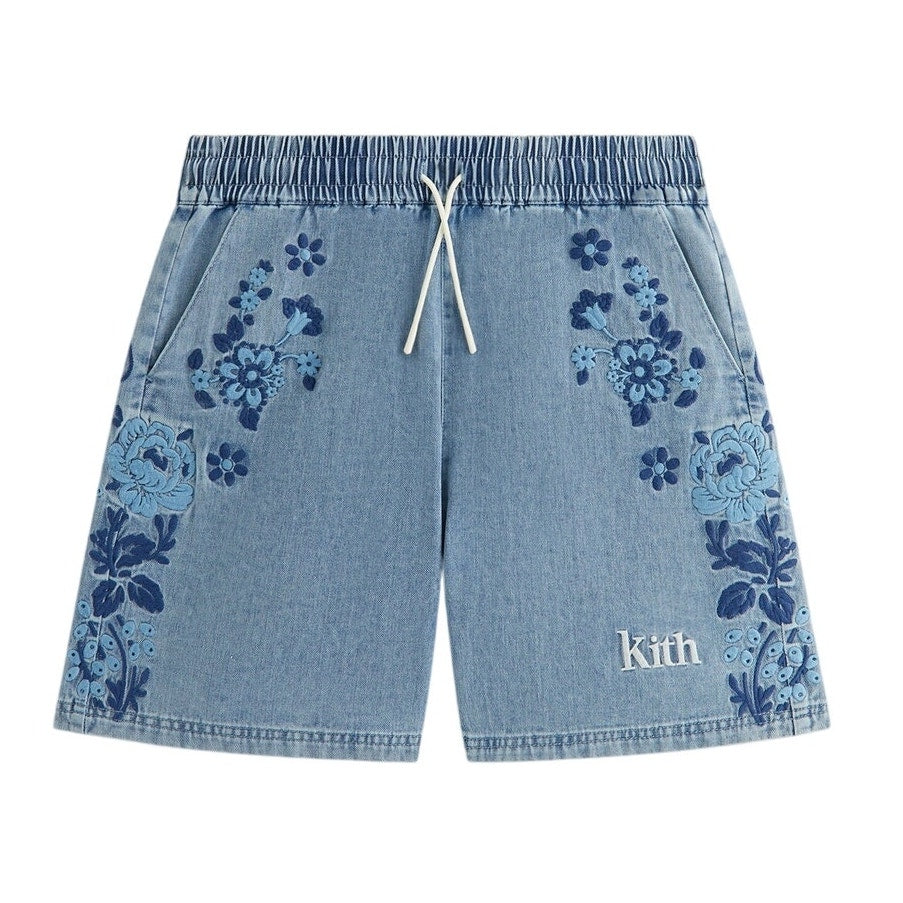 Kith Embroidered Blue Apollo Shorts Size 3t