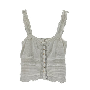 Loveshackfancy 'Sully' White Cotton Top Size S