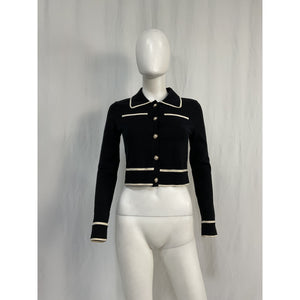 Majorelle 'Varma' Black Cotton Sweater Jacket Size XS