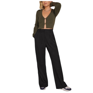 Favorite Daughter Tailored Black Shortie Trousers Size 10