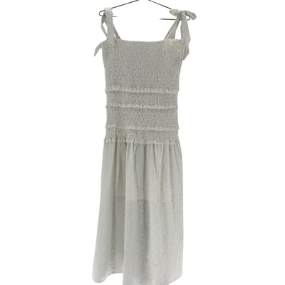 Astr The Label Smocked White Tessa Sundress Size L