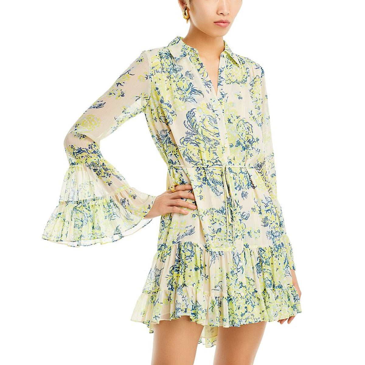 Cinq à Sept Floral Light Plaster Multi Lyra Dress Size 0