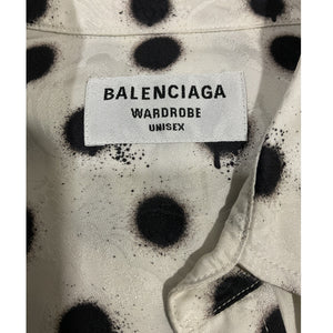 Balenciaga Polka Dot White Cocoon Shirt Size 40 EU / 8 US