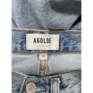 Agolde Pinch 'Waist' Blue High Rise Kick Denim Jean Size 24