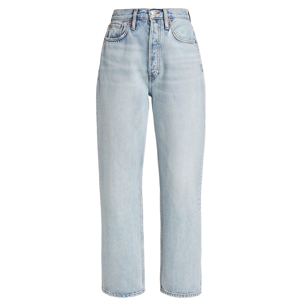 Re/Done Classic Blue Straight-Fit Cropped Denim Jeans Size 27