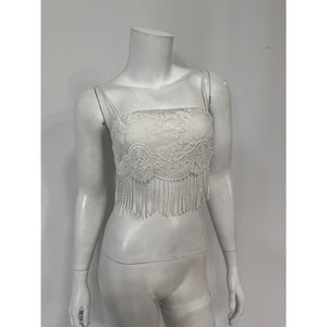 Majorelle 'Honolua' White Lace Crop Top Size XS