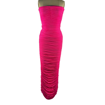 Alex Perry Ruched Pink Haynes Gown Size 10