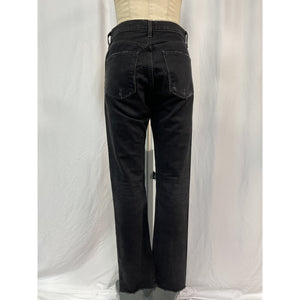 Agolde 'Cherie' Black Cotton High Rise Straight Jean Size 26