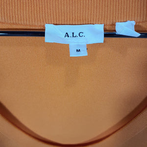 A.L.C. Ribbed Orange Emily Midi Size M Dress