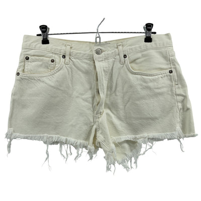 Agolde Classic White Parker Denim Shorts Size 30