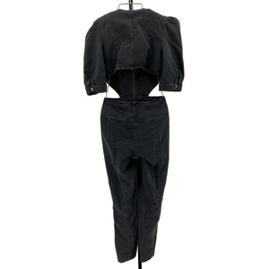 Retrofête Cutout Jet Black Kiara Jumpsuit Size S