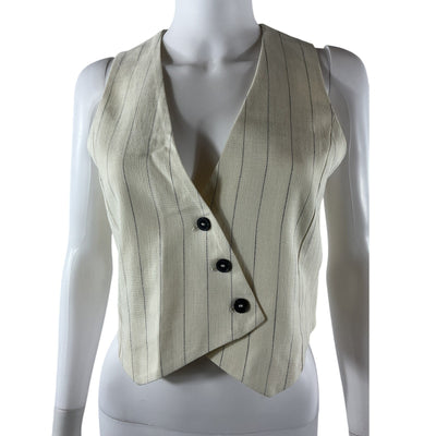 Ba&sh Striped Ivory Erita Vest Size 1