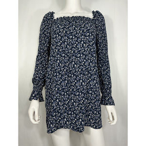 Reformation Floral Blue Hudsen Dress Size XS