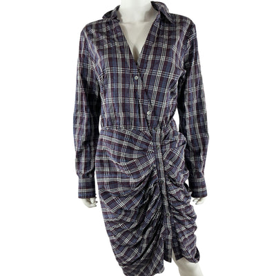 Veronica Beard Plaid Wine Multi Calvert Dress Size 10