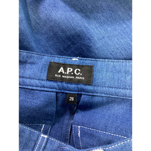 A.P.C. Mid-Rise Blue Wide Leg Denim Jeans Size 26