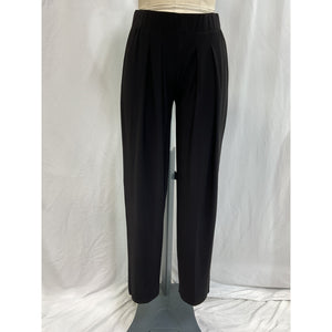 Norma Kamali 'Low Rise' Black Pleated Pant Trouser Size XS
