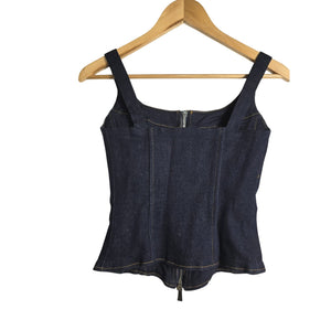 Eb Denim Structured Dark Denim Rainy Corset Size XS Top
