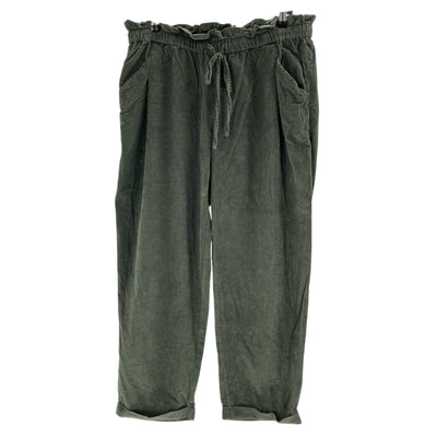 Hatch Corduroy Dark Pine Jude Pants Size 2