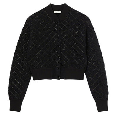 Sandro Sequined Black Coatigan Sweater Size S