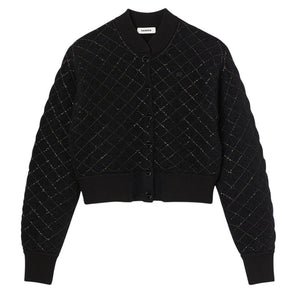 Sandro Sequined Black Coatigan Sweater Size S