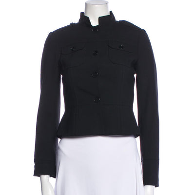 Theory Tailored Black Wool Blend Jacket Size 0