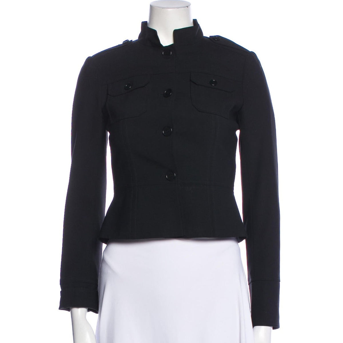 Theory Tailored Black Wool Blend Jacket Size 0
