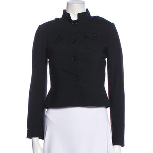 Theory Tailored Black Wool Blend Jacket Size 0