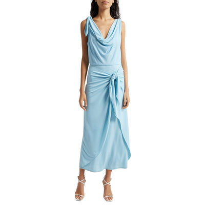 Cinq à Sept Draped Blue Odin Dress Size 0