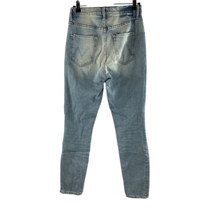 Mother Distressed Sky Blue Super Stunner Ankle Denim Jeans Size 26