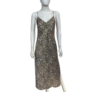 Allsaints Satin Soft Pink Tiana Halftone Dress Size Small