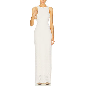 L'Academie Elegant Beige Amary Maxi Dress Size S
