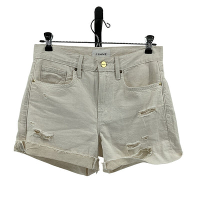 Frame Distressed Au Natural Heather Le Brigette Shorts Size 25