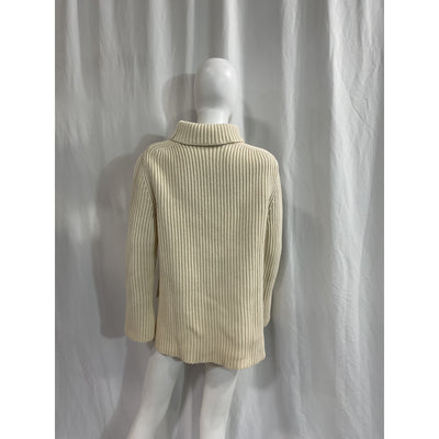 Joseph 'Relaxed' White Wool Turtleneck Sweater Size M