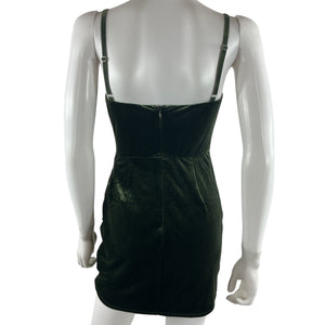 Majorelle Velvet Green Asbury Mini Dress Size S