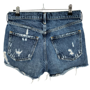 Agolde Distressed Blue Cutoff Shorts Size 27