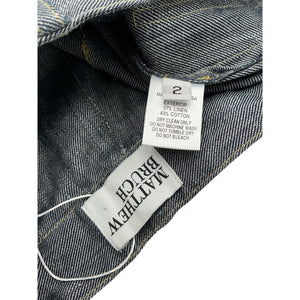 Matthew Bruch Tailored Gray Button Pleated Size 2 Pants