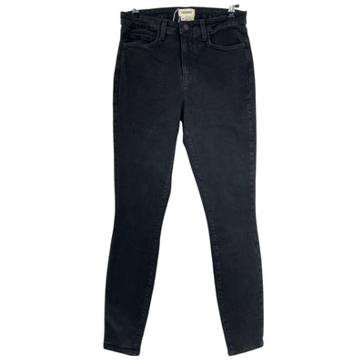 L'Agence Sleek Black Marguerite Skinny Denim Jeans Size 28