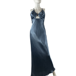 Shona Joy Sleek Blue La Lune Midi Dress Size 6