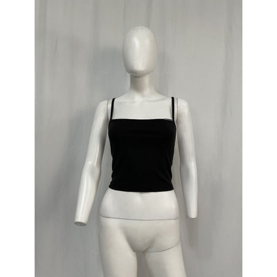 Alexander Wang 'Cami' Black Cotton Top Size L